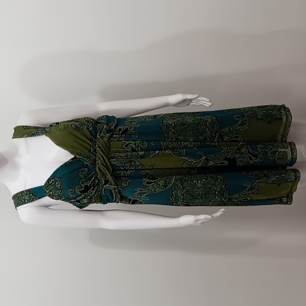 🟡CLEARANCE🟡 Apt 9 Olive and Teal Green Sleeveless Dress Size Large